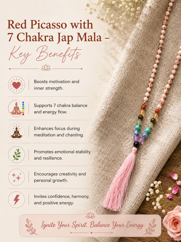 Red_Picasso_with_7_Chakra_Japa_Mala