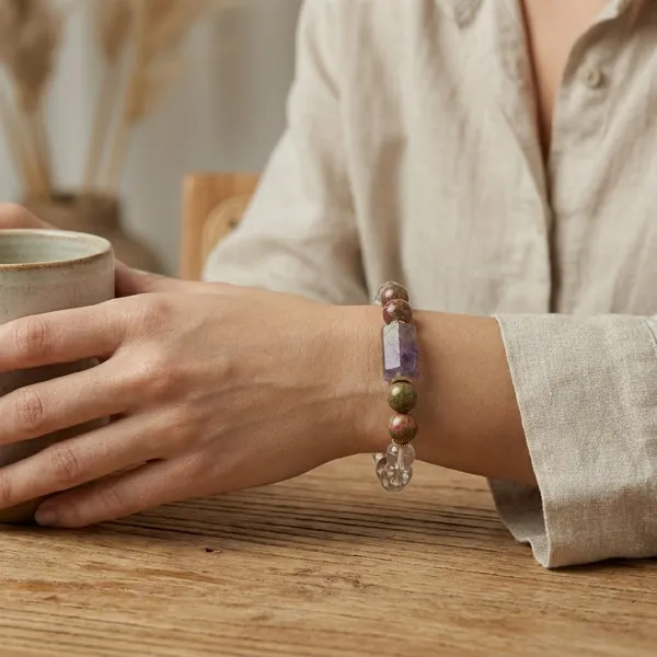 Clear_Quartz_Unakite_Amethyst_Bracelet