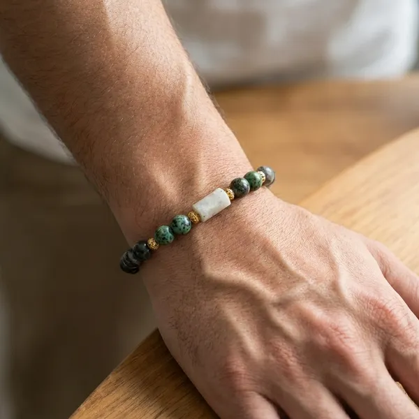Larvikite_African_Turquoise_Amazonite_Bracelet