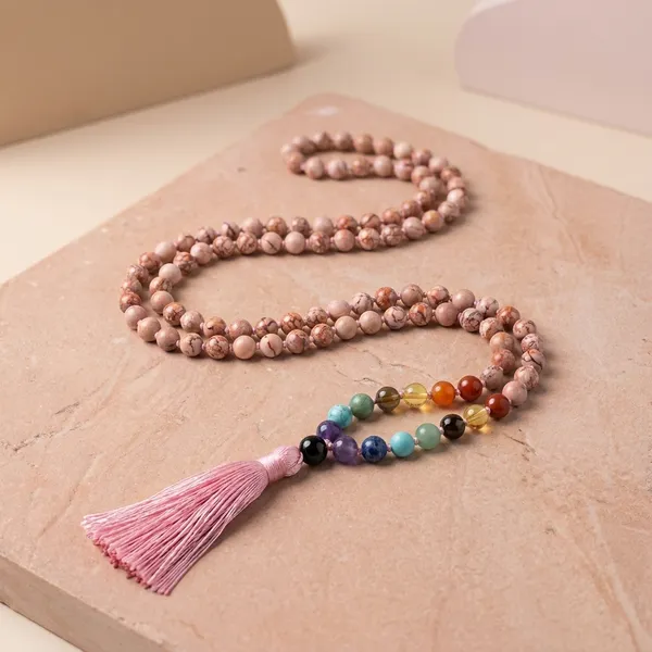 Red_Picasso_with_7_Chakra_Japa_Mala
