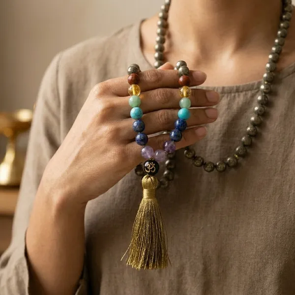 Pyrite_7_Chakra_Japa_Mala