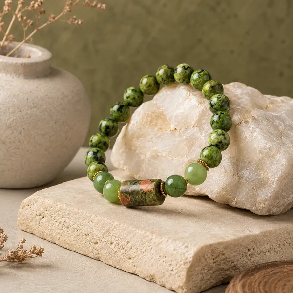 Green_Dalmatian_Prehnite_Unakite_Bracelet