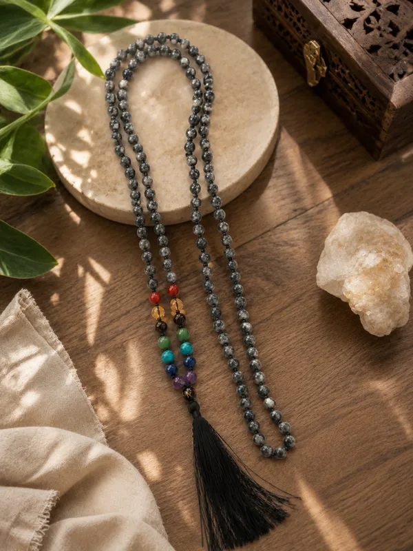 Larvikite_with_7_Chakra_Japa_Mala