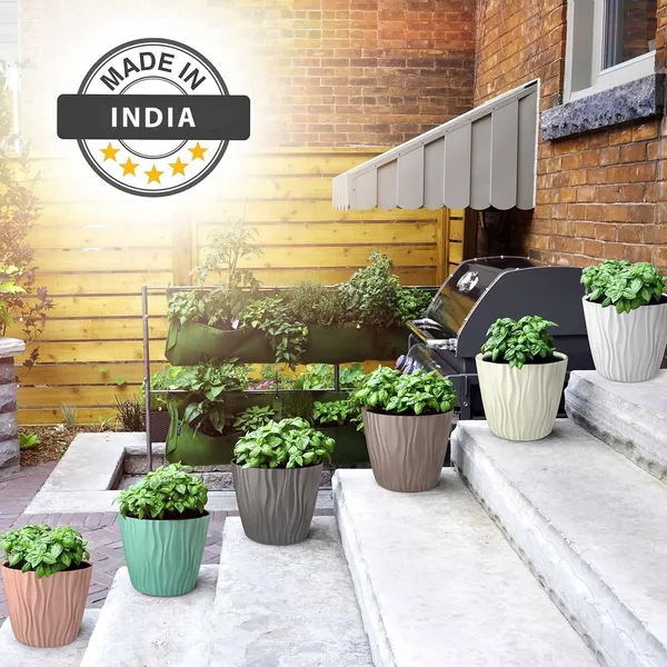 Round_Plastic_Flower_Pot_With_Drainage_Hole_And_Tray_Pack_Of_5