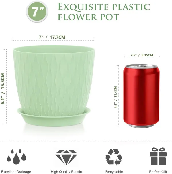 Plastic_Flower_Pot_With_Drainage_Hole_And_Tray_Pack_Of_5