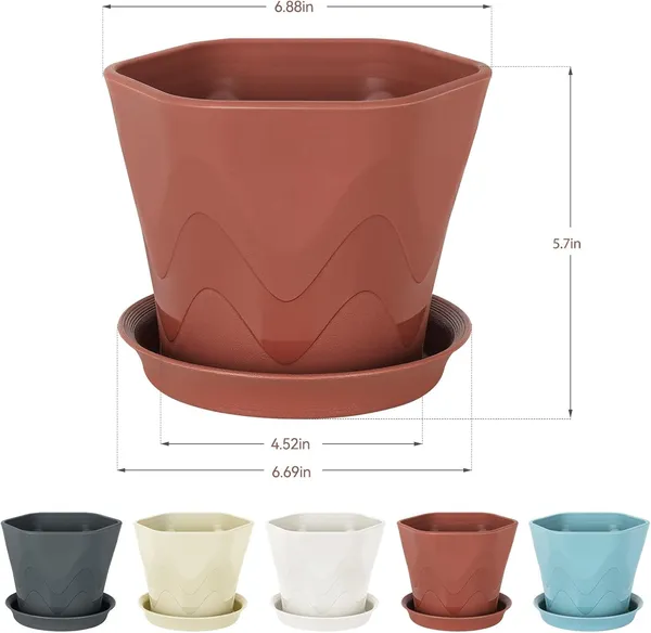 Plastic_Flower_Pot_With_Drainage_Hole_And_Tray_Pack_Of_5