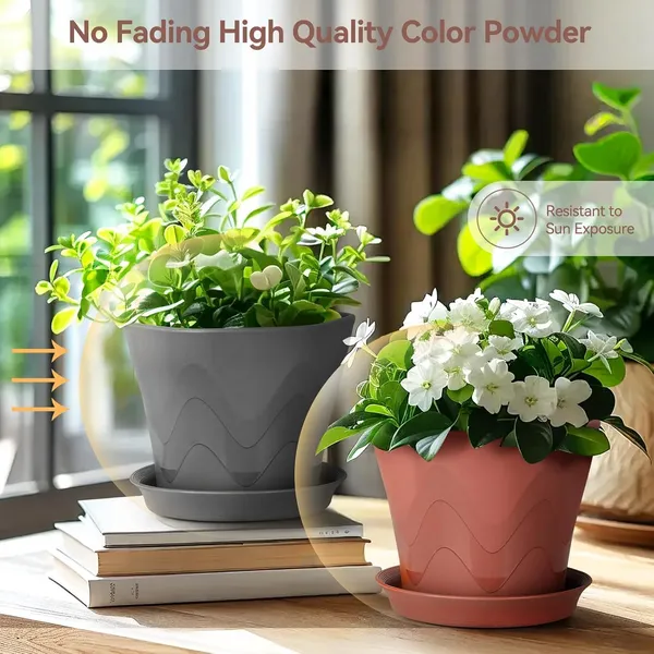 Plastic_Flower_Pot_With_Drainage_Hole_And_Tray_Pack_Of_5