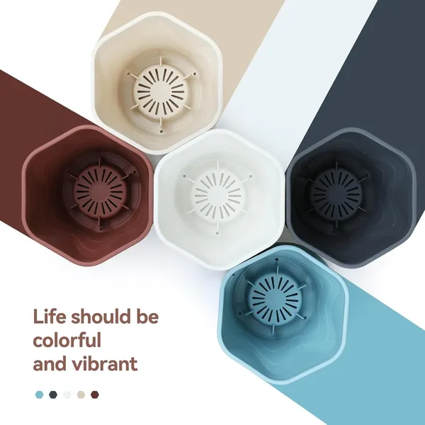 Plastic_Flower_Pot_With_Drainage_Hole_And_Tray_Pack_Of_5