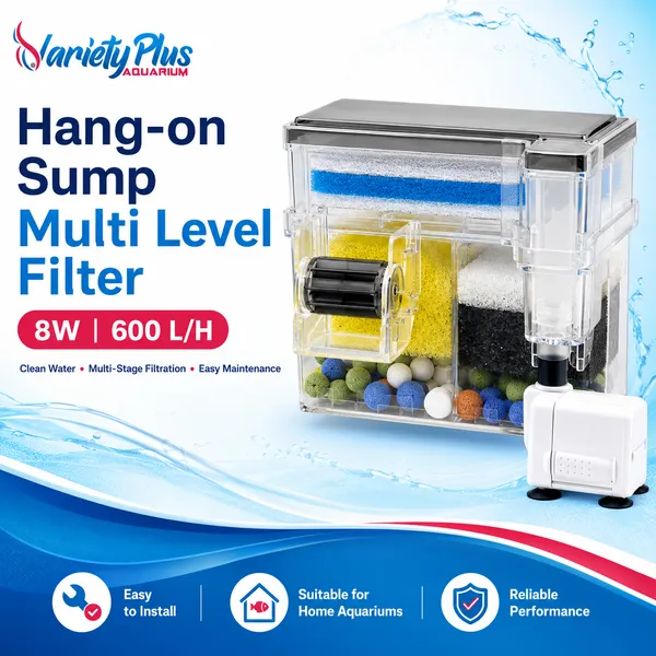 Hang-On_Sump_Multi_Level_Filter_For_Aquarium_Water_Clarity_&_Easy_Maintenance_(8W)_Suitable_For_Planted,_Fresh_Water_And_Marine_Aquarium