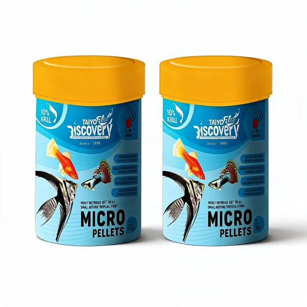 Taiyo_Pluss_Discovery_Micro_Pellets_-_50_G_|_Nutritious_Diet_For_All_Small_Mouthed_Tropical_Fishes_|_Slow_Sinking_Food_For_Tetra,_Guppies,_Mollys,_Angelfish_-_Pack_Of_2