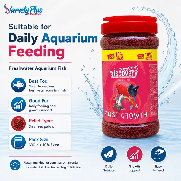 Fast_Growth_Fish_Food_For_Tropical_Aquarium_Fish_Taiyo_Pluss_Discovery_Xtream_330G_-_Pack_Of_2