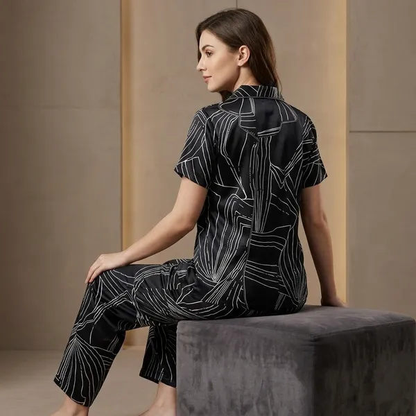 Black_Satin_Abstract_Print_Maxi_Night_Suit_For_Women