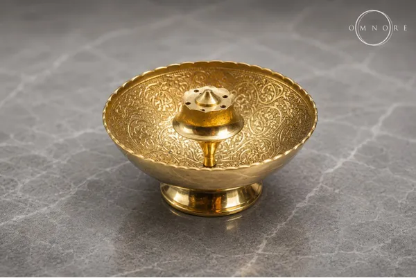 Premium_Gold-Tone_Ornate_Floral_Incense_Holder_|_Handcrafted_Brass_Pooja_Decor