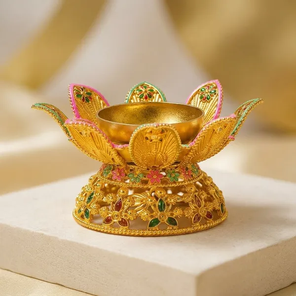 Gold_Plated_Lotus_Incense_Holder