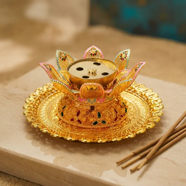 Gold_Plated_Lotus_Incense_Stick_Holder
