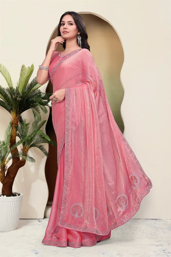 Pink_Tissue_Silk_Embroidered_Saree_With_Blouse_For_Women