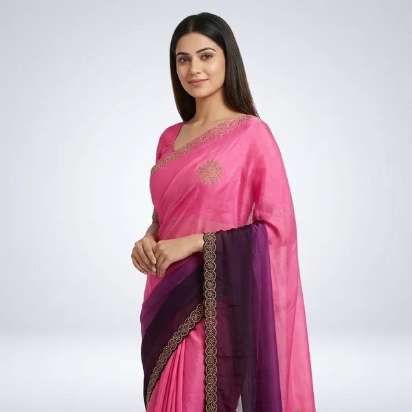 Pink_Silk_Ombre_Embellished_Saree_For_Women