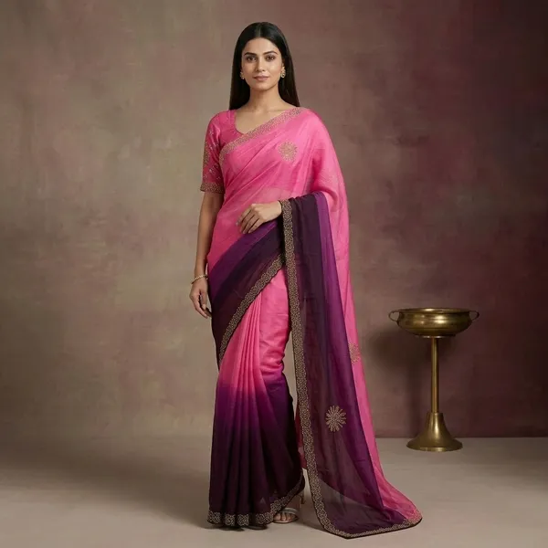 Pink_Silk_Ombre_Embellished_Saree_For_Women