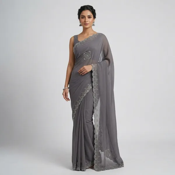 Grey_Georgette_Embellished_Sequin_Border_Saree_For_Women
