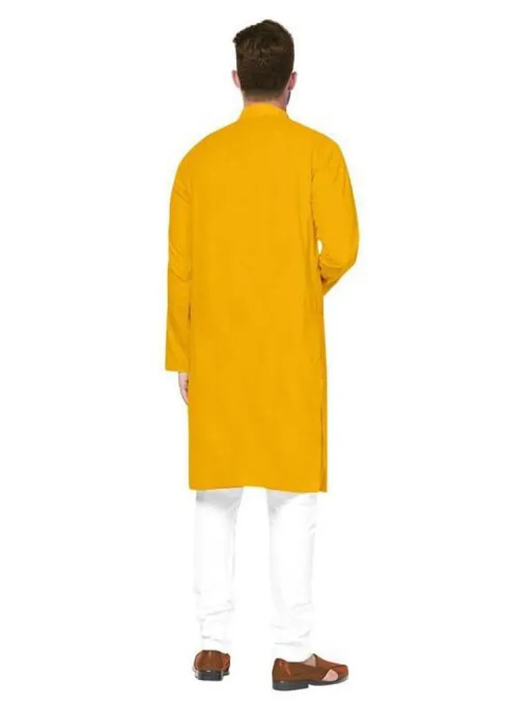 Yellow_Cotton_Relaxed_Fit_Kurta_For_Men