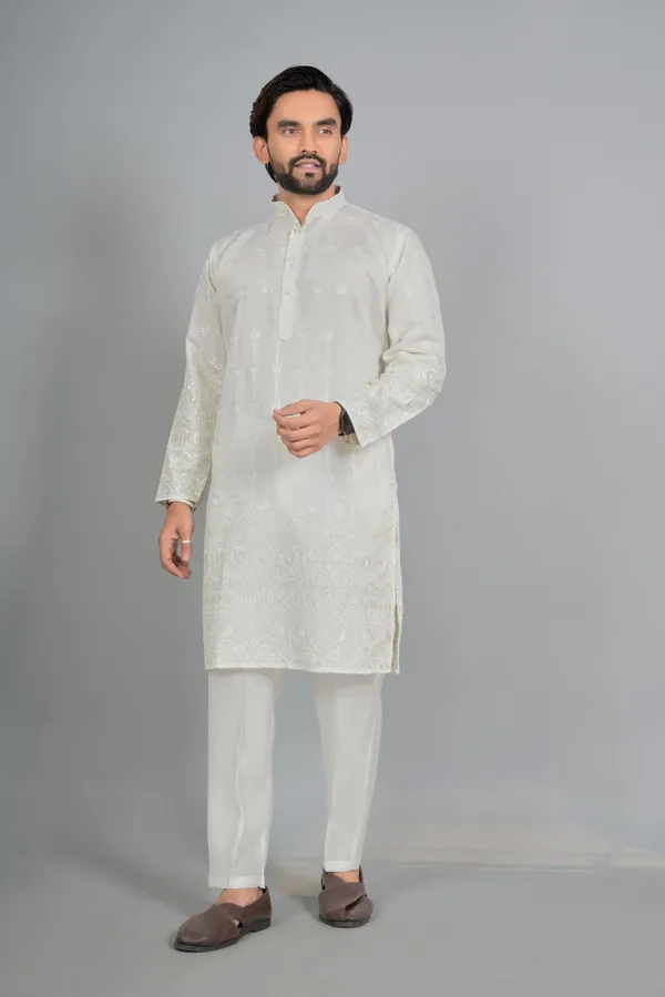 Off_White_Cotton_Embroidered_Kurta_Pajama_Set_For_Men