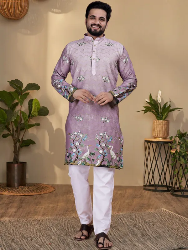 Lavender_Cotton_Straight_Fit_Embroidered_Kurta_Pajama_Set_For_Men