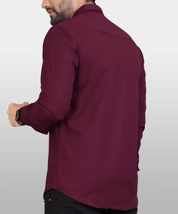 Maroon_Cotton_Slim_Fit_Formal_Shirt_For_Men
