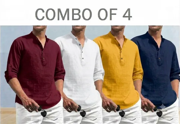 Multicolor_Cotton_Kurta_Shirt_For_Men