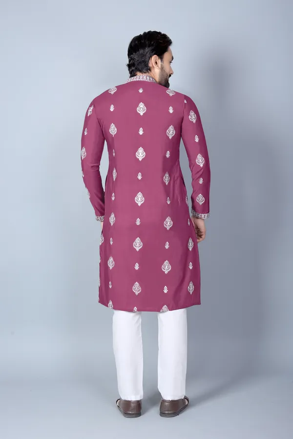 Pink_Cotton_Relaxed_Fit_Kurta_Pajama_Set_For_Men