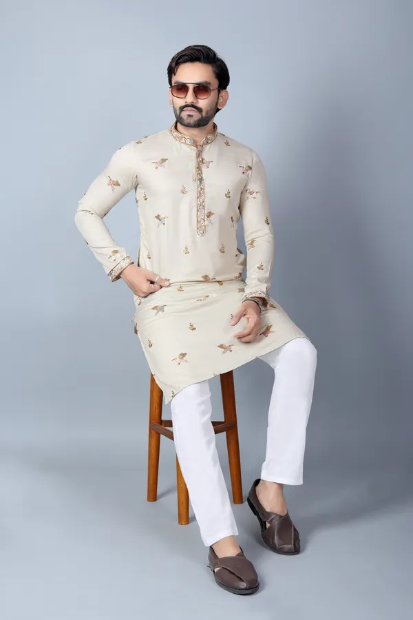Beige_Cotton_Embroidered_Straight_Kurta_Pajama_Set_For_Men