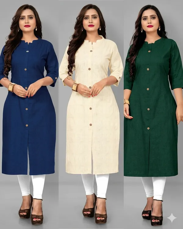 Multicolor_Cotton_Straight_Fit_Button_Down_Kurta_For_Women_(pack_of_3)