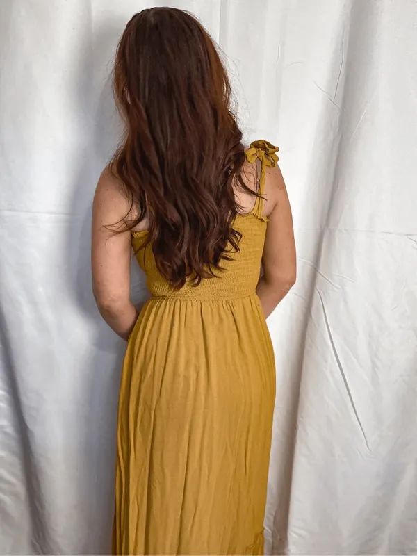 Mustard_Cotton_Smocked_Bodice_Maxi_Dress_For_Women