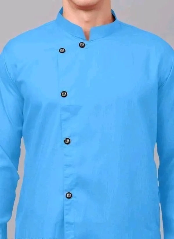Sky_Blue_Cotton_Regular_Fit_Long_Kurta_For_Men