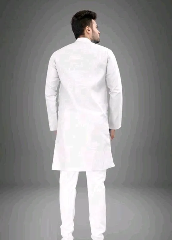 White_Cotton_Blend_Relaxed_Fit_Kurta_Pajama_Set_For_Men