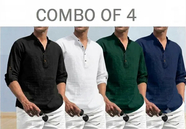 Multicoloured_Cotton_Kurta_Shirt_For_Men
