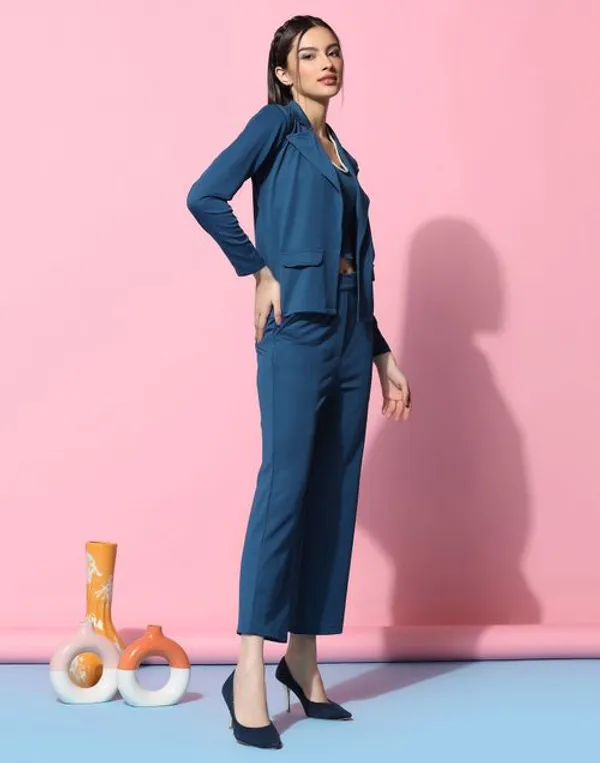 Blue_Lycra_Tailored_Blazer_And_Trouser_Suit_Set_For_Women
