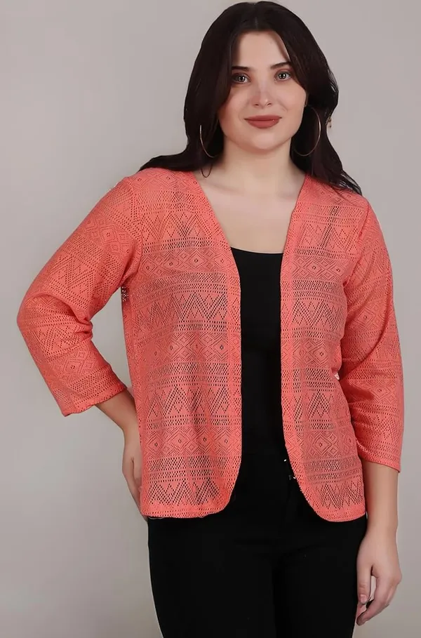 Coral_Pink_Crochet_Open_Front_Shrug_For_Women