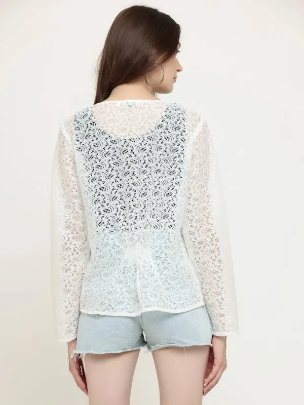 White_Lace_Blazer_Jacket_For_Women