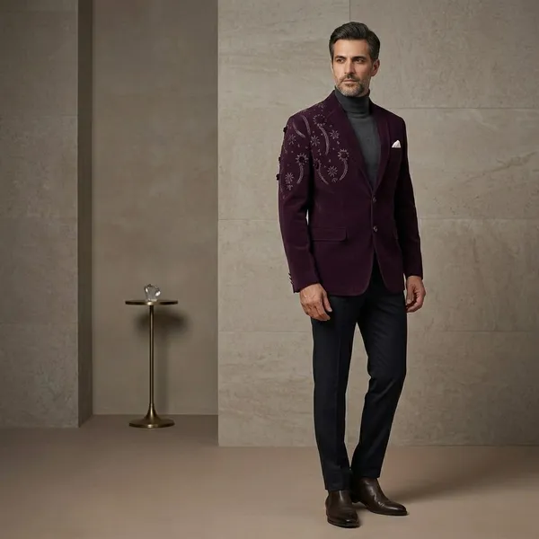 Purple_Cotton_Embellished_Notch_Lapel_Blazer_For_Men