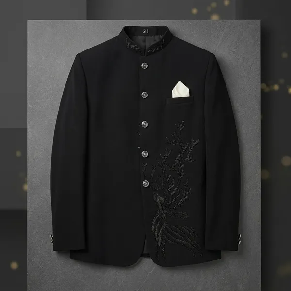 Black_Cotton_Embroidered_Bandhgala_Jacket_For_Men