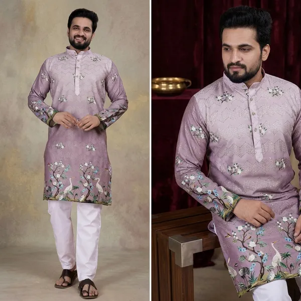 Lavender_Cotton_Straight_Fit_Embroidered_Kurta_Pajama_Set_For_Men