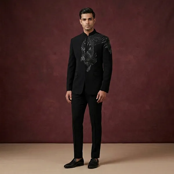 Black_Cotton_Embellished_Blazer_For_Men