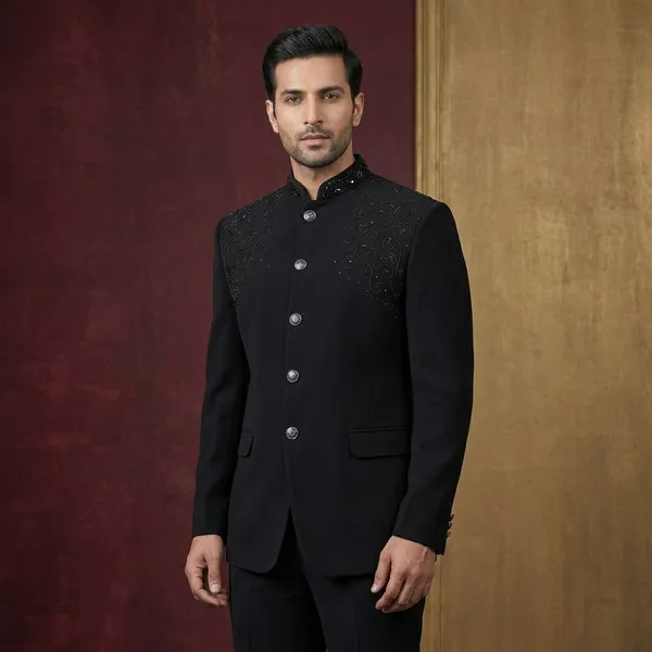 Black_Cotton_Embroidered_Notch_Lapel_Blazer_For_Men