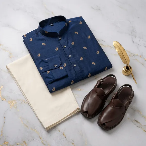 Navy_Blue_Cotton_Relaxed_Fit_Embroidered_Kurta_Pajama_Set_For_Men