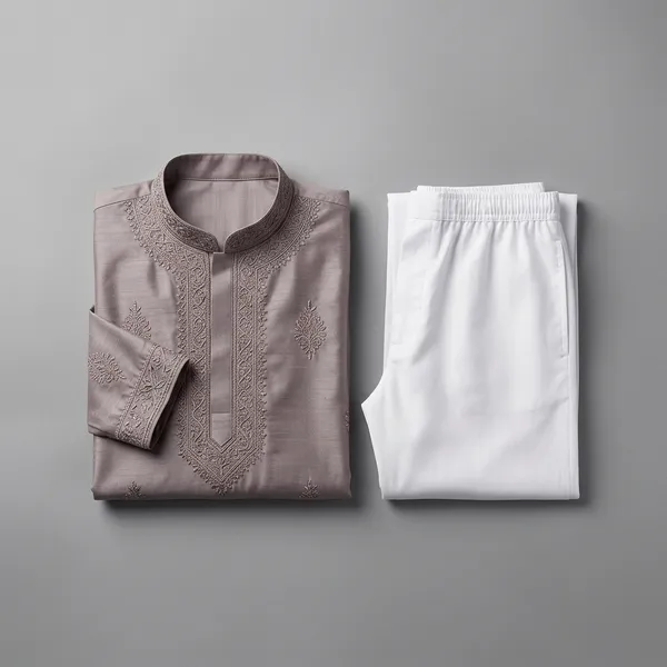Grey_Cotton_Straight_Fit_Embroidered_Kurta_Pajama_Set_For_Men