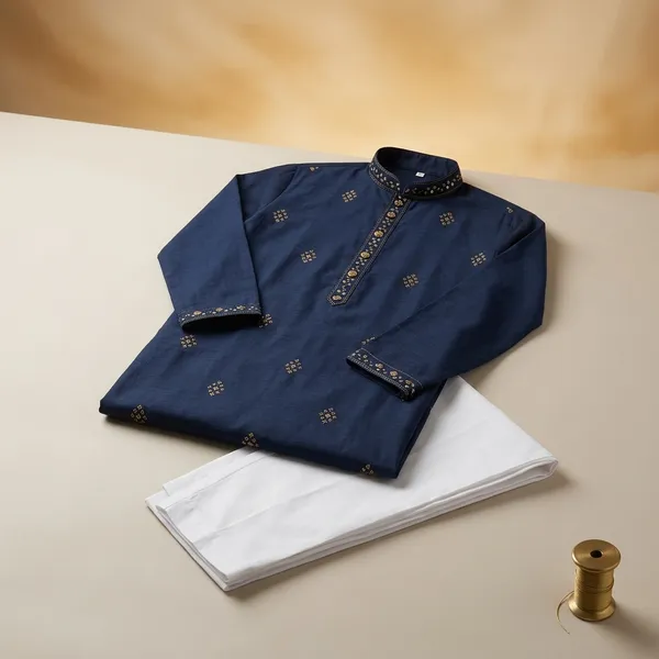 Navy_Blue_Cotton_Relaxed_Fit_Embroidered_Kurta_Pajama_Set_For_Men
