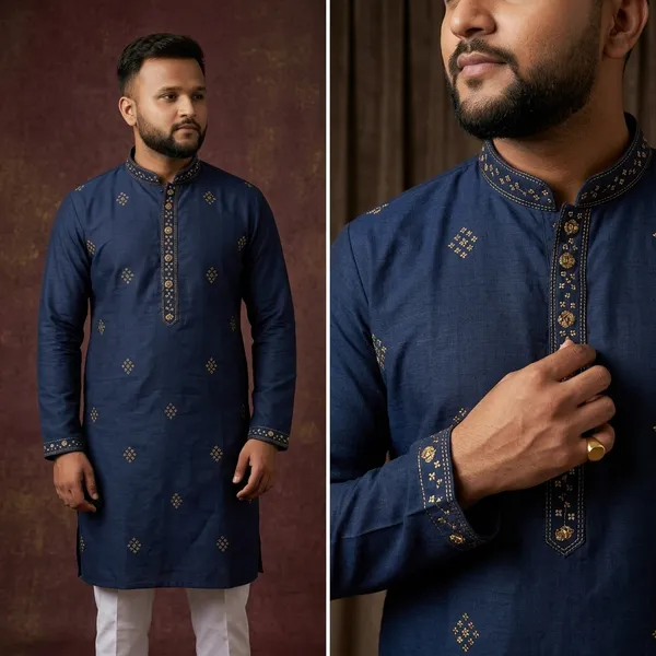 Navy_Blue_Cotton_Relaxed_Fit_Embroidered_Kurta_Pajama_Set_For_Men