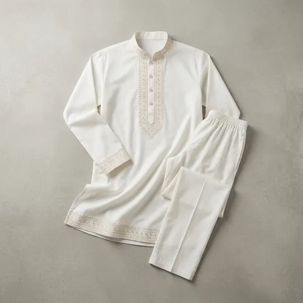 White_Cotton_Straight_Embroidered_Kurta_Pajama_Set_For_Men