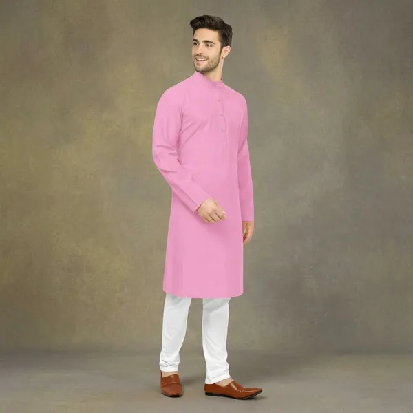 Pink_Cotton_Relaxed_Fit_Kurta_Pajama_Set_For_Men