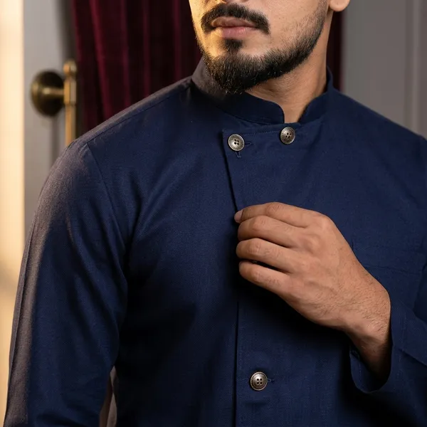 Navy_Blue_Cotton_Slim_Fit_Kurta_For_Men
